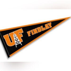 Findlay Oilers Black & Orange Felt Pennant